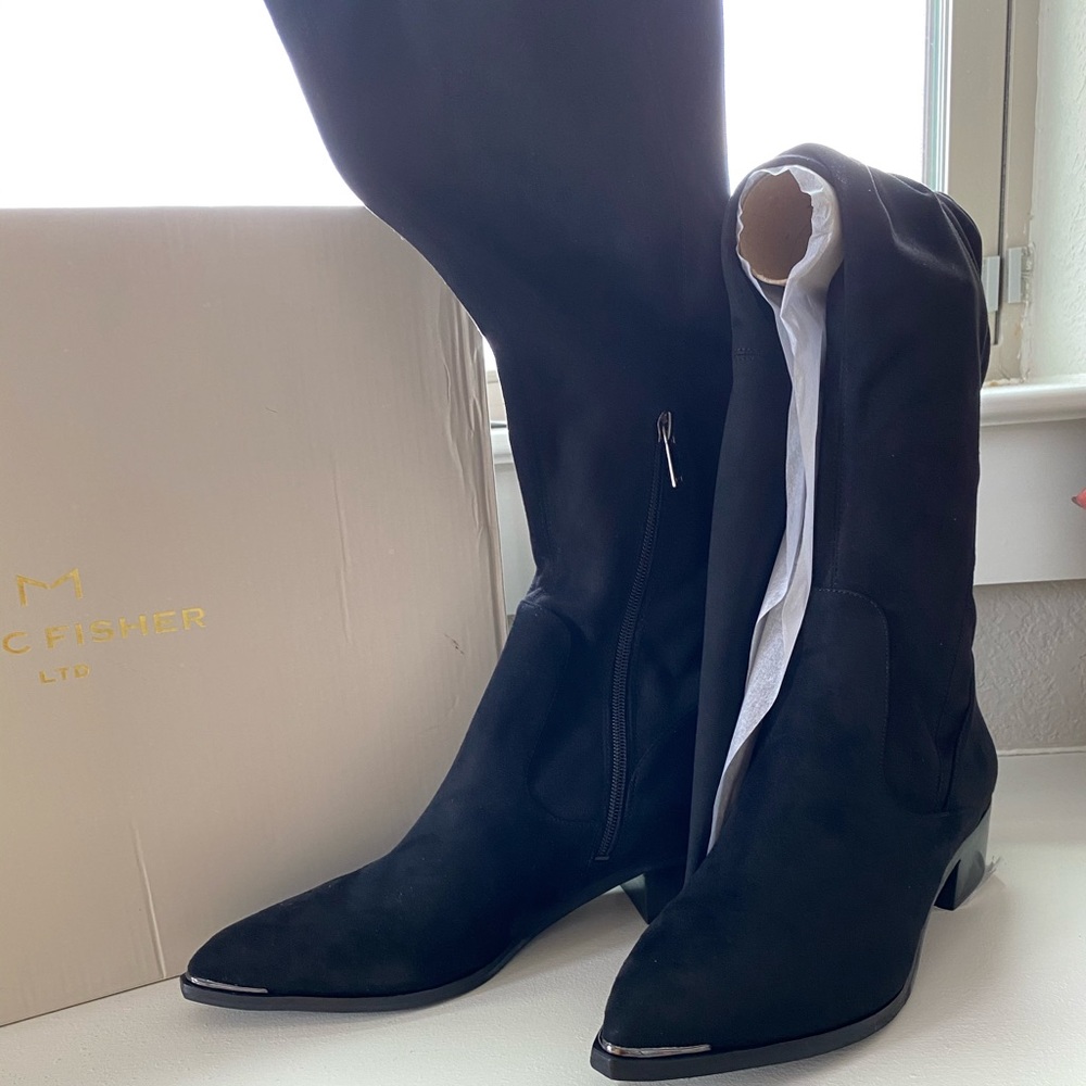 Marc Fisher Black Thigh High Boots